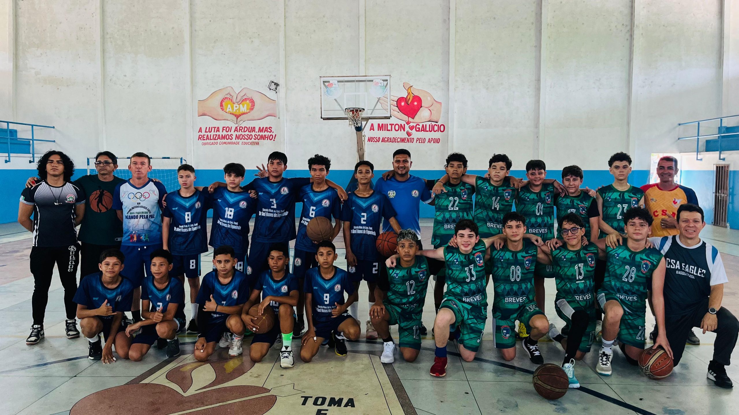 Equipes de Portel e Breves se enfrentam em amistosos de basquete entre instituições de ensino